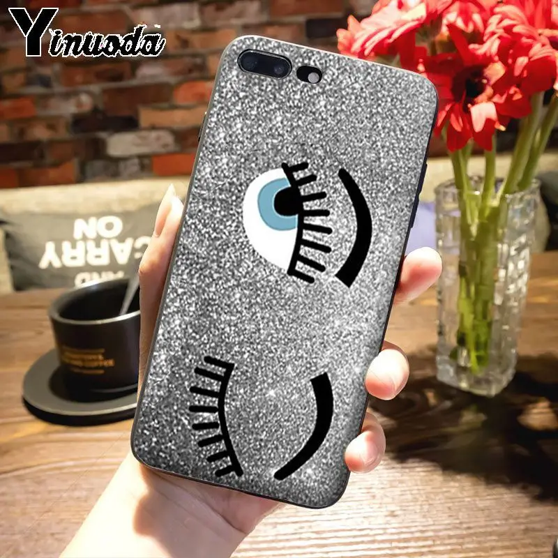 Роскошный Гибридный чехол для телефона Yinuoda girly eyes Apple iPhone 8 7 6 6S Plus X 5S 11pro SE 12pro max
