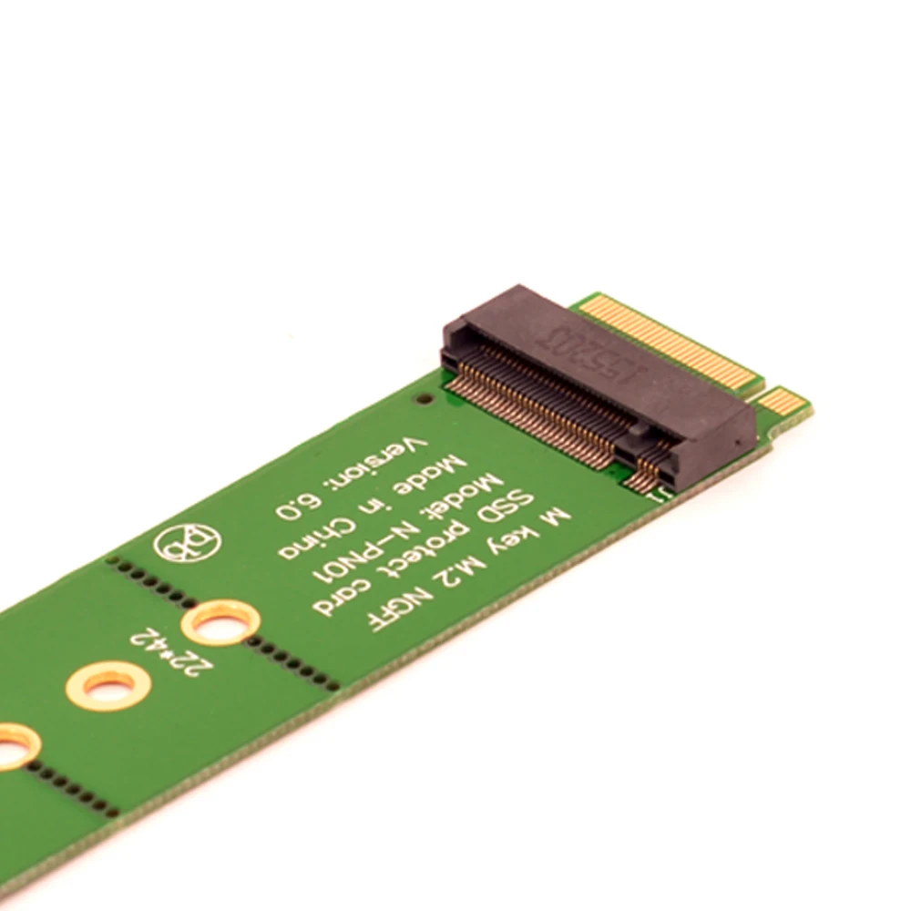 

M key NVMe M.2 SSD Testing Tool PCI Express 4x NGFF Male to Female Protect Card For Samsung 960 EVO SM951