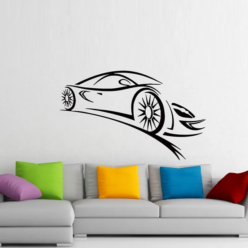 

Racing Sport Wall Decal Vinyl Sticker Home Decor Living Room Decoration Kids Children Boy Room Decor Nursery Decals Art Murals