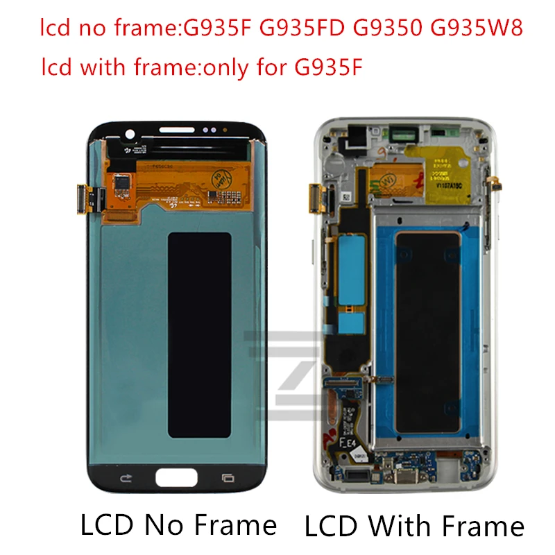 ЖК дисплей для SAMSUNG GALAXY S7 edge сенсорный экран дигитайзер в сборе G935 G935F с рамкой