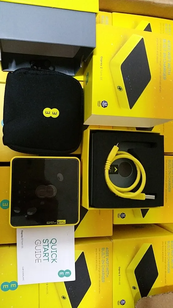 Новинка | Разблокированный EE Alcatel Y854 4G Мобильный широкополосный WiFi черный/желтый