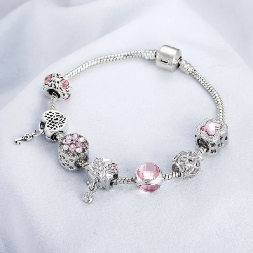 Изысканный модный браслет клевер кулон бабочка кристалл | Украшения и аксессуары