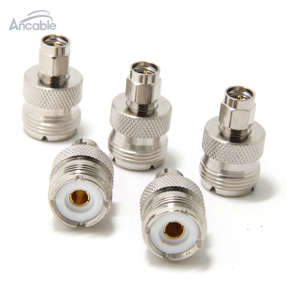 

Ancable 5-Pack RF Coaxial Coax Adapter Connector UHF Female SO-239 to SMA Male Plug
