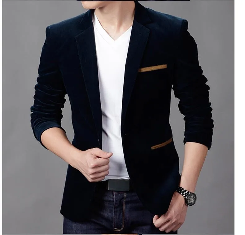 

Riinr New Arrival Luxury Men Blazer New Spring Fashion Brand High Quality Cotton Slim Fit Men Suit Terno Masculino Blazers Men