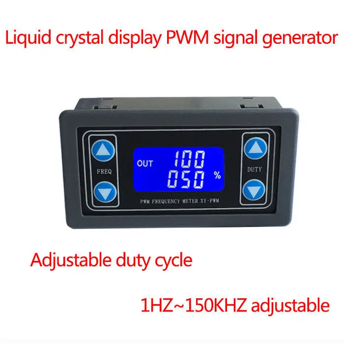 Digital LCD display PWM pulse frequency duty ratio 1HZ~150KHZ adjustable Square wave rectangular signal generator | Электроника