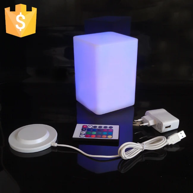 L10* W10* H15cm SK-LF03F светодиодный настольный светильник современный декоративный 16 цветов мини-куб водонепроницаемый IP65 для спальни отеля 1 шт