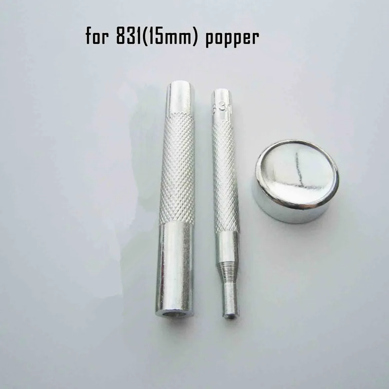 For 831 Popper Набор инструментов для самостоятельной установки кнопок, металлические инструменты, крепежные кнопки, кнопки, заклепки, пресс-шпильки, ручной инструмент, набор инструментов для кожаных изделий - Цвет: For 831 Popper