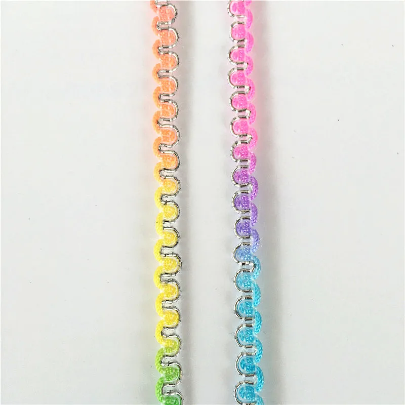 30 ярдов/партия ширина 6 мм нить искусственный шелк волнистая кружевная отделка