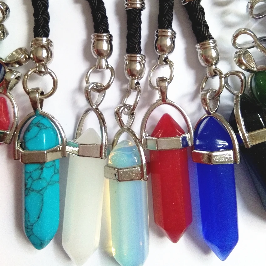 1 шт из шести призм серии мини брелок модные натуральный камень кулон маленькая