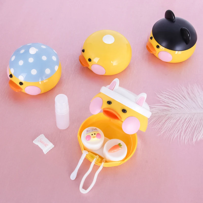 MLLSE New Brand Contact Lens Mate Box Women Men Duckling Receiving Stylish Transparent Unisex Portable Case | Аксессуары для