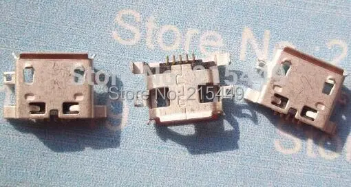 100 шт./лот Micro 5pin USB разъем 0 8 B тип зарядный порт для ZTE V880 и других мобильных