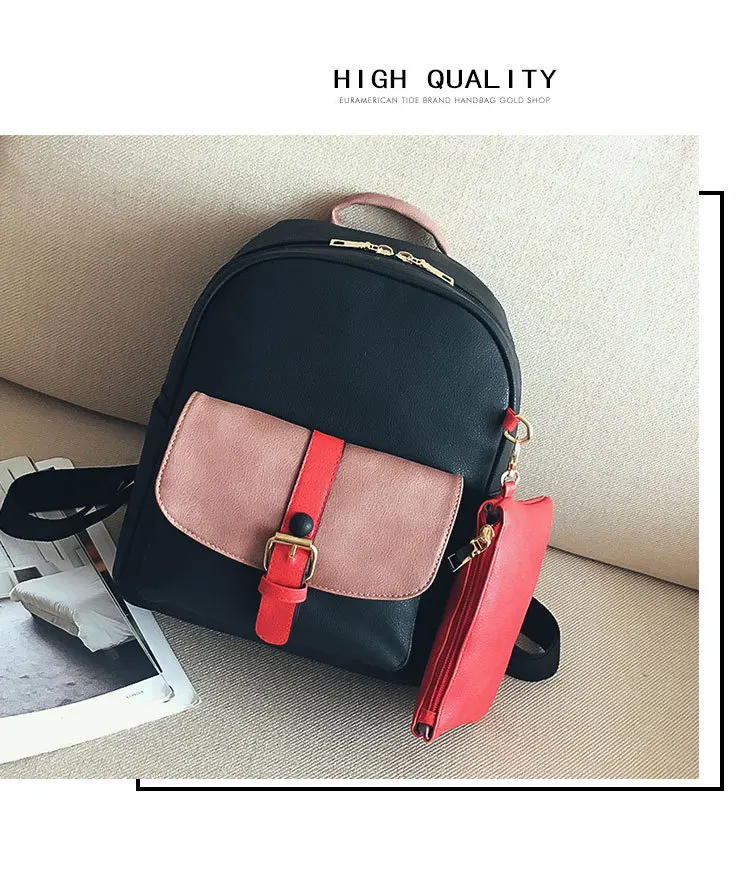 WDPOLO Новый из искусственной кожи леди сумки на плечо Chic Винтаж для женщин рюкзак с