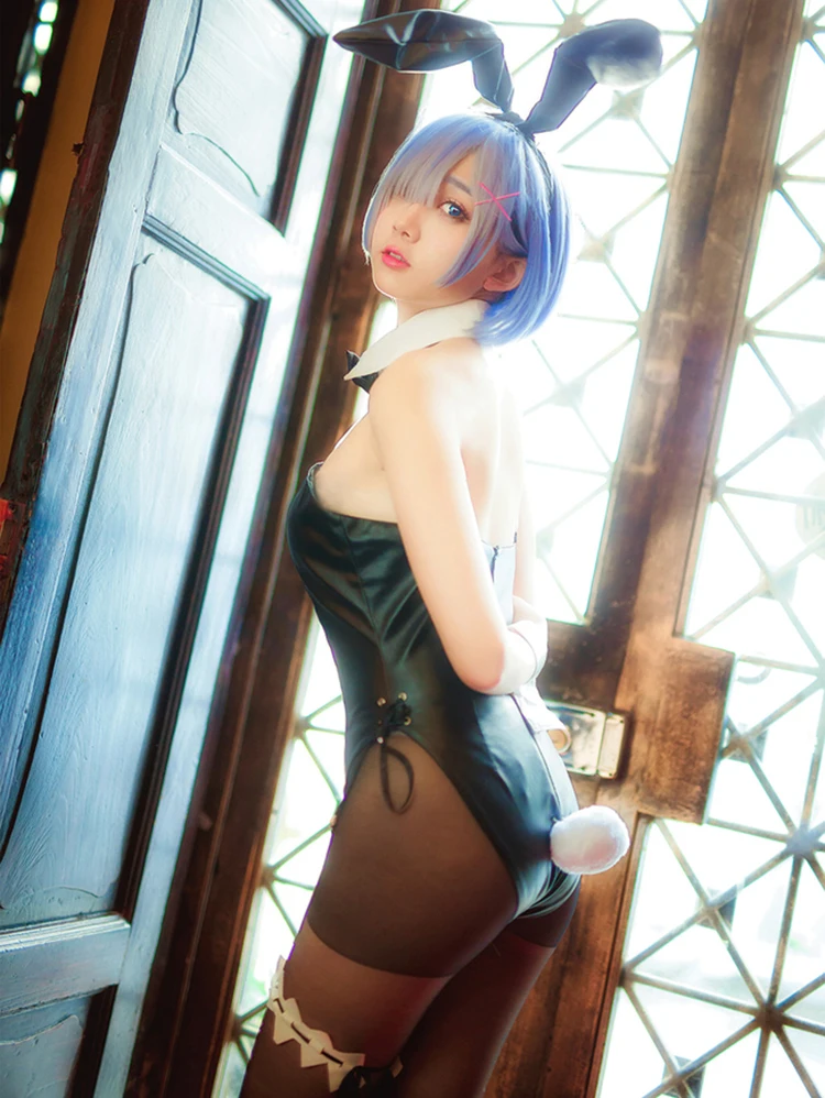 Re Zero Hajimeru Isekai Seikatsu ram u ram Remu REM, сексуальное платье горничной с кроликом, костюмы для косплея, cusztom, любой размер