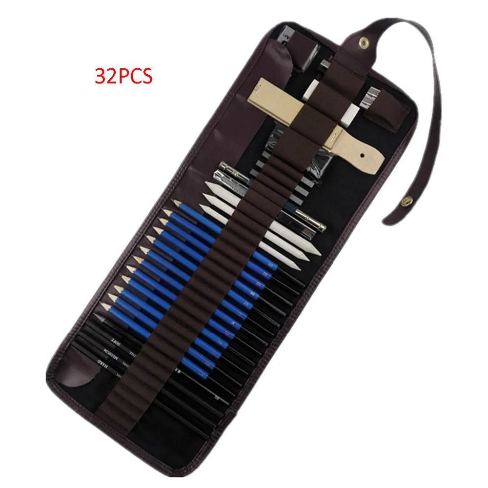 Набор карандашей для рисования и эскизов 32 шт. в комплект входят Графитовые