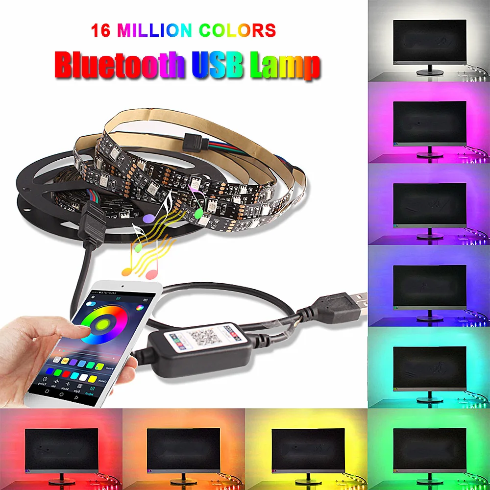 USB светильник для шкафа смартфона Bluetooth контроллер для кухни под шкафом светодиодный светильник ing для домашнего гардероба светильник RGB светодиодные полосы лампы