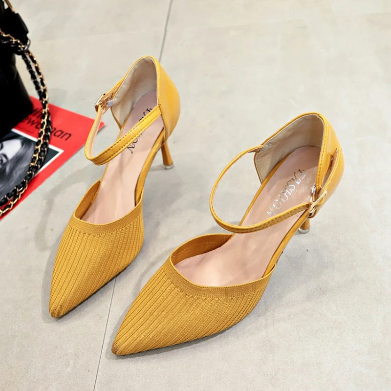 Женские босоножки сезон весна лето женская обувь с пряжкой модные туфли на