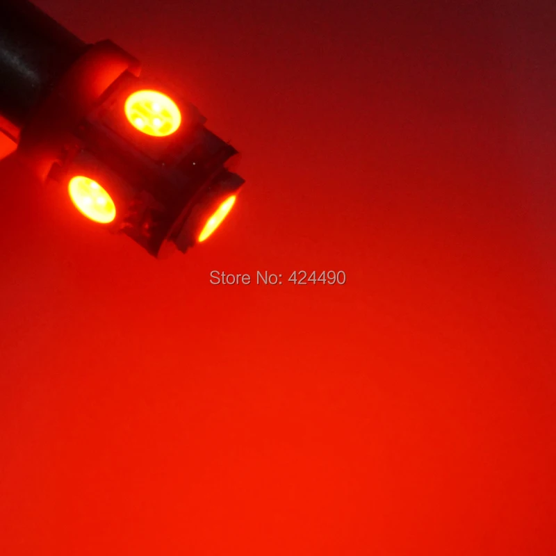 20 шт. BA9S T11 T4W 363 холодный белый красный зеленый желтый розовый 5LED 5050 для SMD