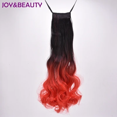 JOY& BEAUTY, смешанные цвета, синтетические волосы, длинные волнистые когти, хвосты, 22 дюйма, конский хвост, конский хвост, термостойкий парик для женщин - Цвет: T1B/4/30