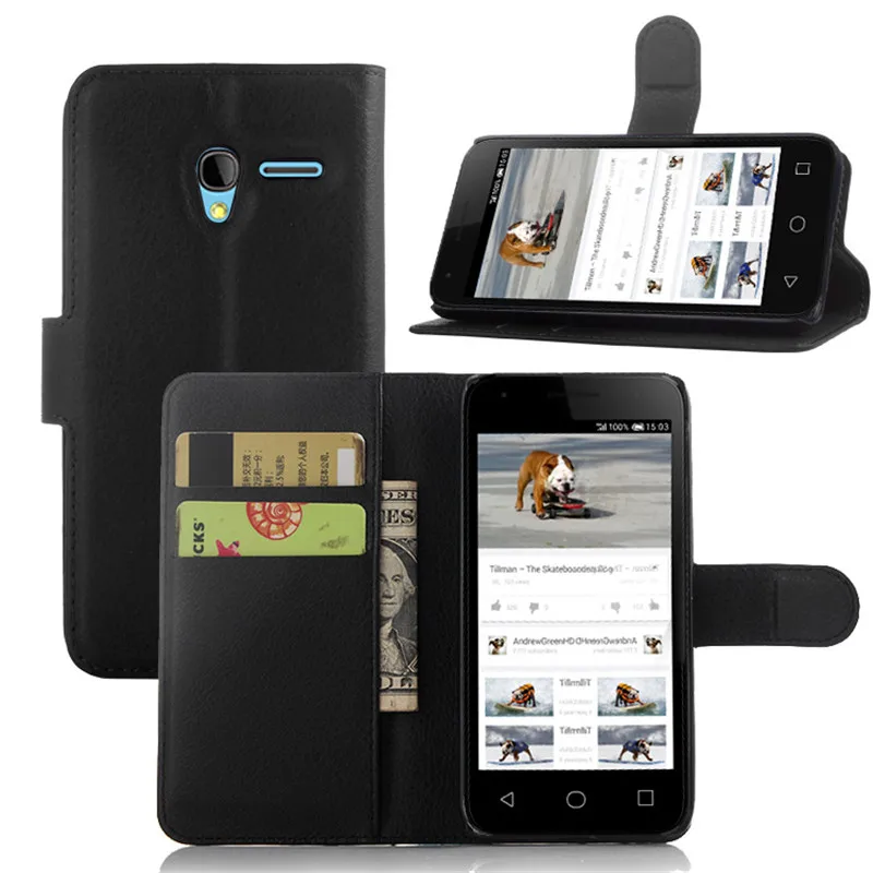 Лидер продаж кошелек Стиль кожаный чехол для Alcatel One Touch Pixi 3 4 5 (3g) 4027 4027X 4027D 4027N с