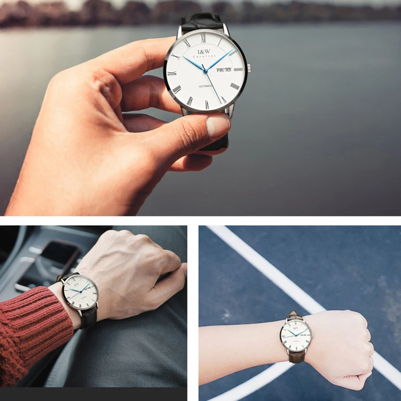Мужские механические часы Seiko Move карнавальные автоматические водонепроницаемые