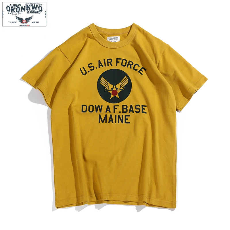 2019 летние мужские футболки с принтом ВВС США Мужская хлопковая футболка модная