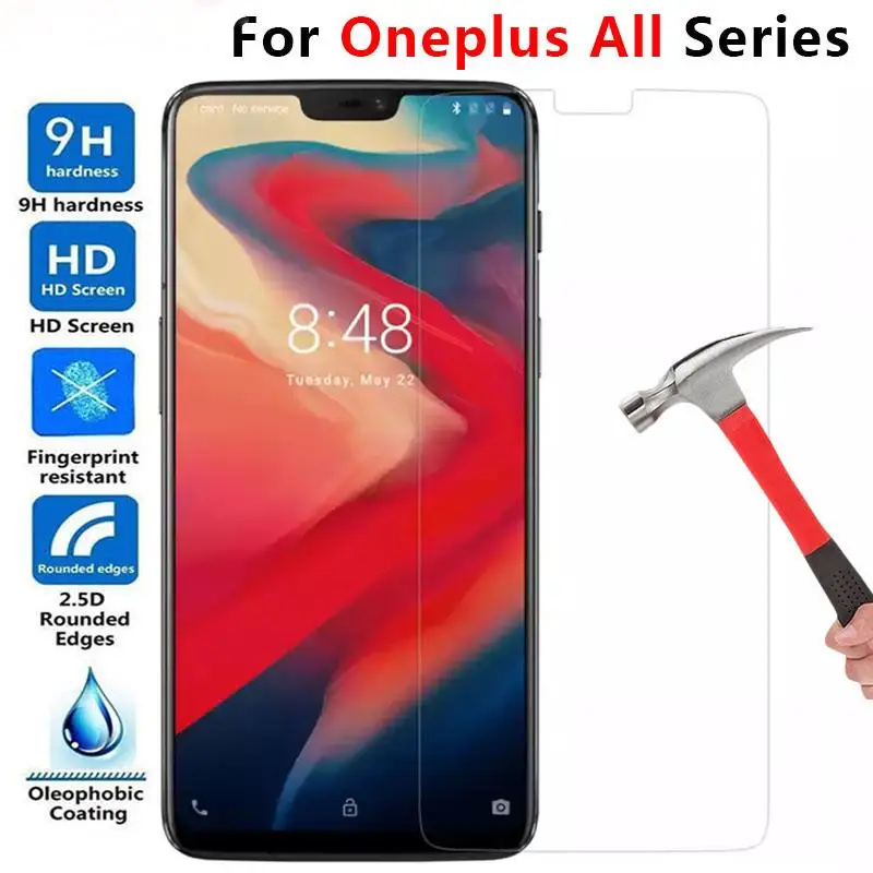 2.5D Закаленное стекло для Oneplus 6 6T 5T 3 3T 9H Взрывозащищенная защитная пленка Oneplus6 six 1 +