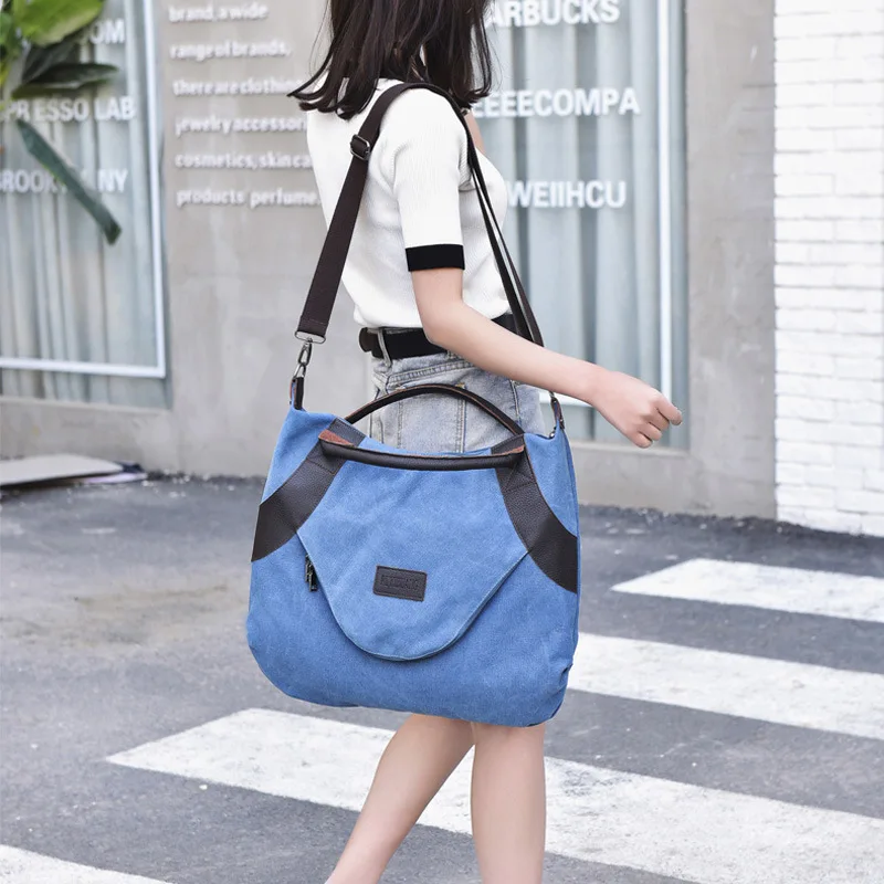 Women's Canvas Handbag High Quality Female Shoulder Bag Weekend Shopping Tote Work School Ladys Handbags | Багаж и сумки