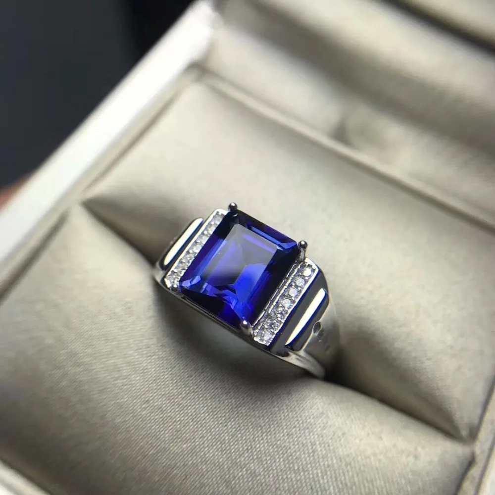 Мужское кольцо из серебра 925 пробы с натуральным топазом|ring male|natural topaz925 ring |