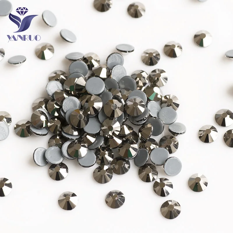 Камни и кристаллы YANRUO 2058HF Jet Hematite Hot Fix|iron on stones|hot fixjet hematite |