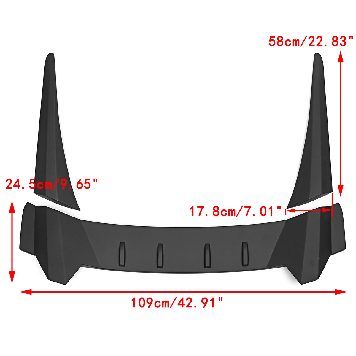 

ABS Roof Fin Rear Roof Lip Spoiler Wing For Honda for Civic Sedan FK8 Type-R Style 16-18 Unpainted Black