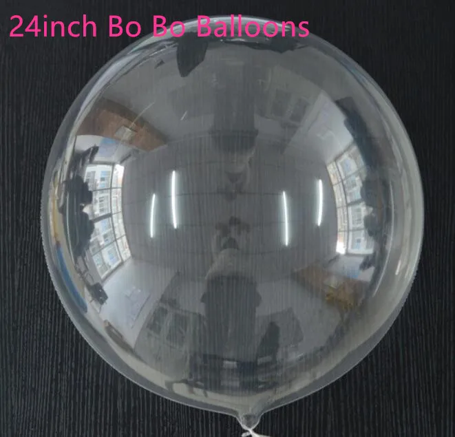 24inch Bo Bo Balloon 18/24 дюймов без морщин Bobo прозрачные воздушные шары украшение для свадьбы бракосочетания гелиевые надувные шары подарки воздушные шары - Цвет: 24inch Bo Bo Balloon