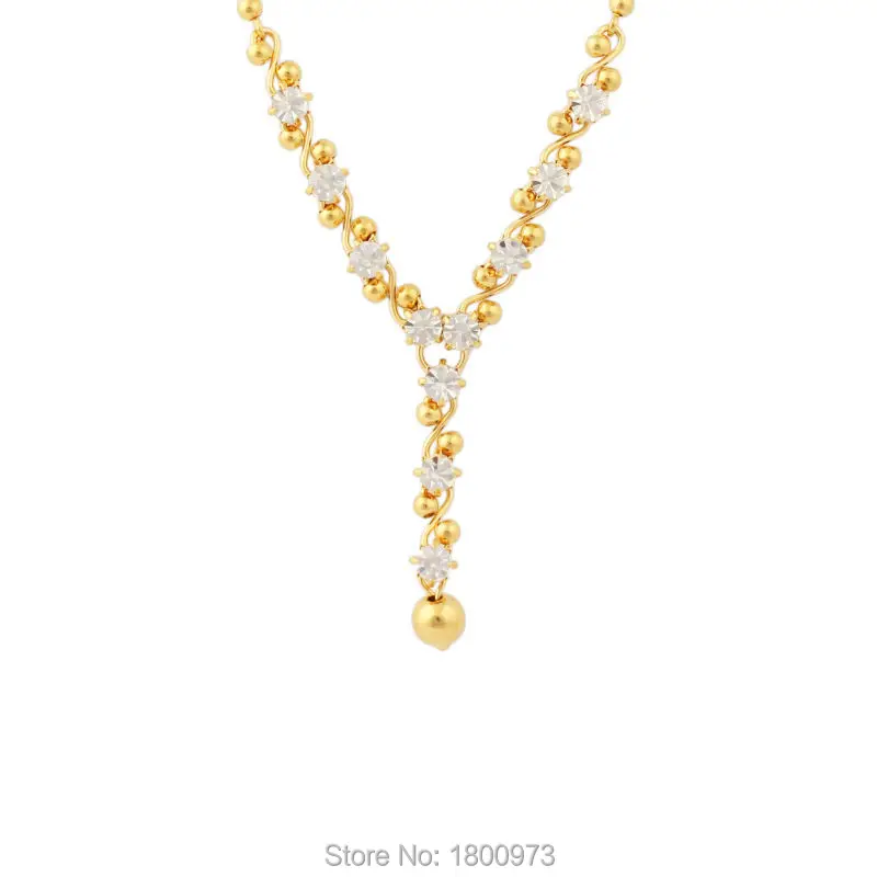 Высококачественное позолоченное хрустальное ожерелье с подвеской витая