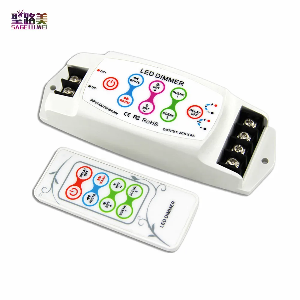 

DC12V - 24V CV BC-310RF 2channel constant current Color temperature CT led controller wireless led rf dimmer for 5050 led tape