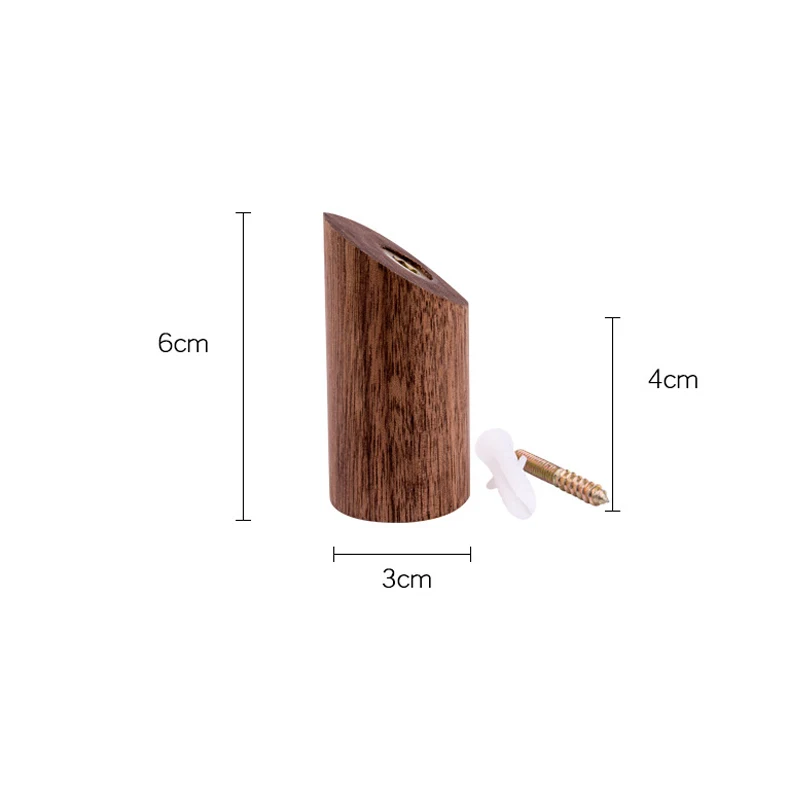 Style 2 Brown Бесшовные липкие вешалки настенные двери деревянный крюк Держатель для подвешивания пальто одежда шляпа полотенце - Цвет: Style 2 Brown