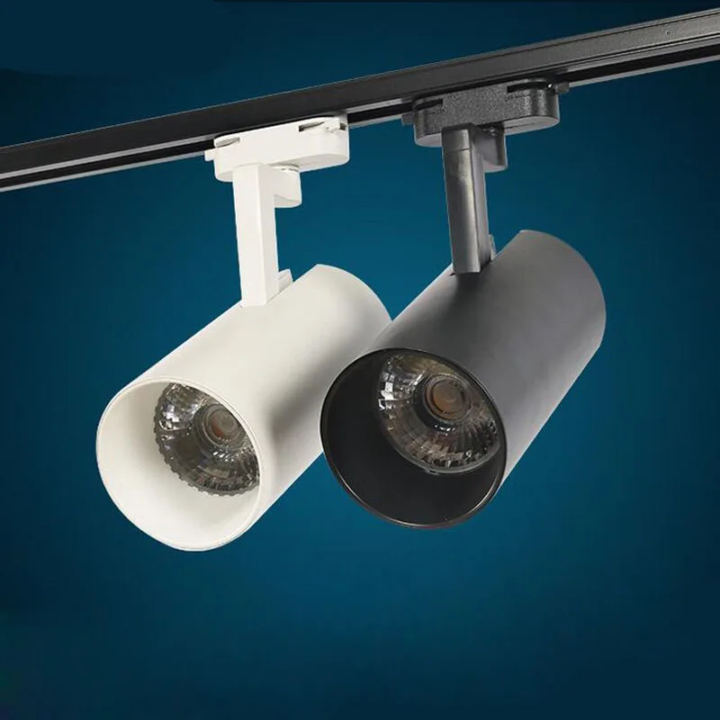 Fanlive 20pcs/lot Cob New Track Light 20w 30w COB Rail Spotlight AC85-265V Lights Modern Ceiling Home Deco | Освещение
