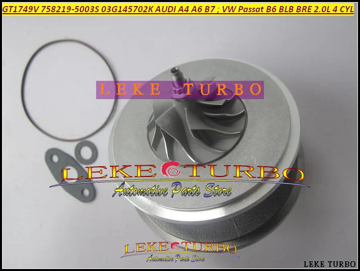 Турбокартридж CHRA GT1749V 758219 5003S 03G145702K 03G145702F для AUDI A4 A6 Volkswagen VW Passat B6 BLB BRE 2.0L|chra|chra