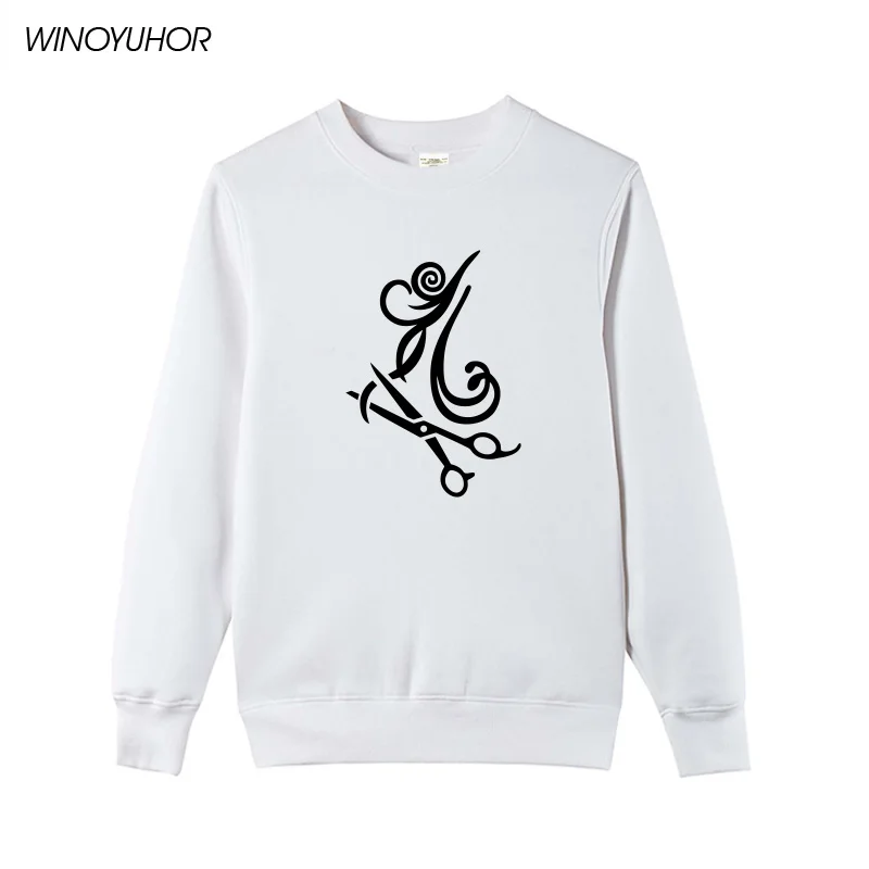 Женские зимние парикмахерские толстовки с длинным рукавом и круглым вырезом