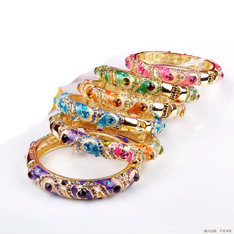 

Cloisonne bracelet national wind Korean version of the hollow enamel bracelet jewelry for 1 pcs