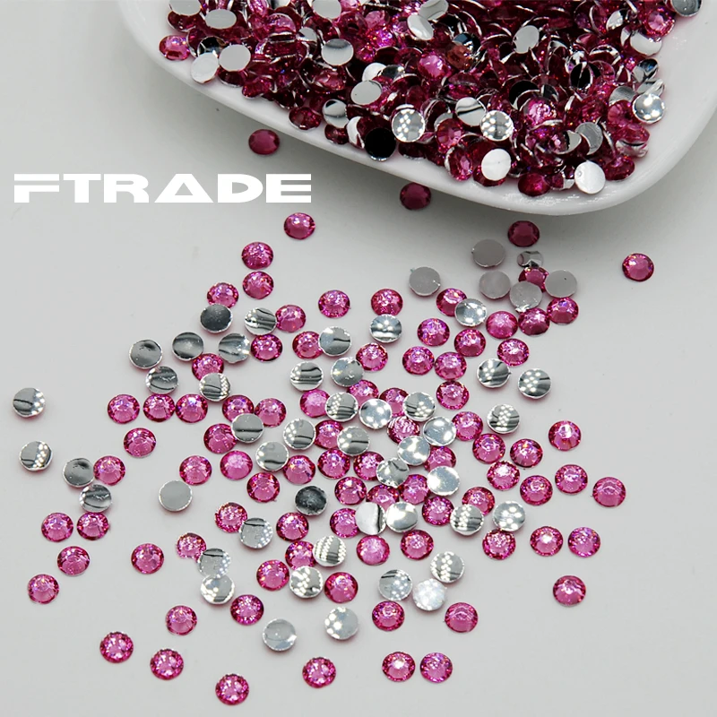 

5000 шт светло-розовые цвета SS20 5 мм акриловые стразы с плоской задней поверхностью скрапбук круглые ногти прозрачные декоративные драгоценн...