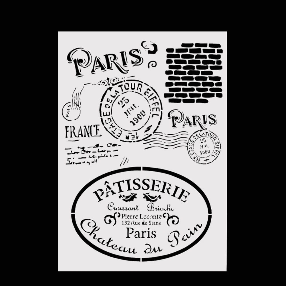 DIY Стиль букв алфавита трафареты для раскрашивания стен скрапбукинга штемпель