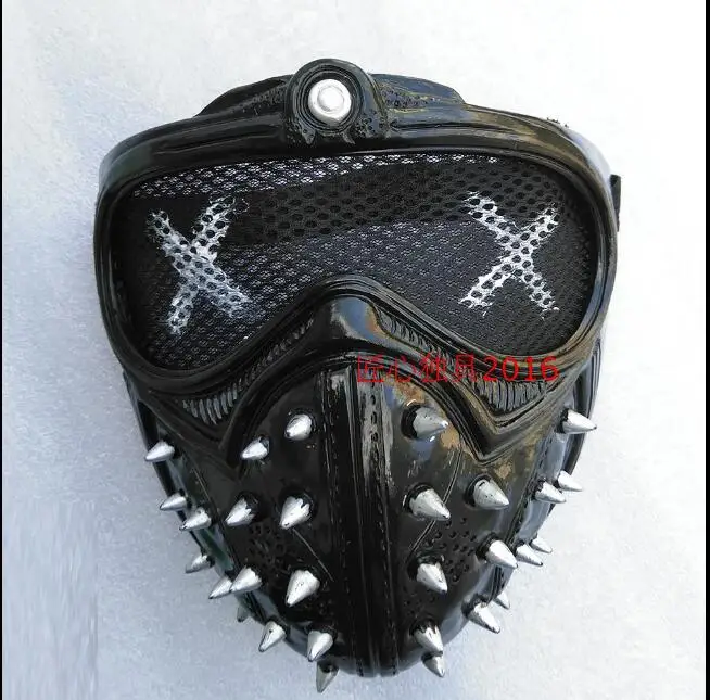 Часы Собаки 2 Косплей гаечный ключ маска 7 Экспрессия черные заклепки |