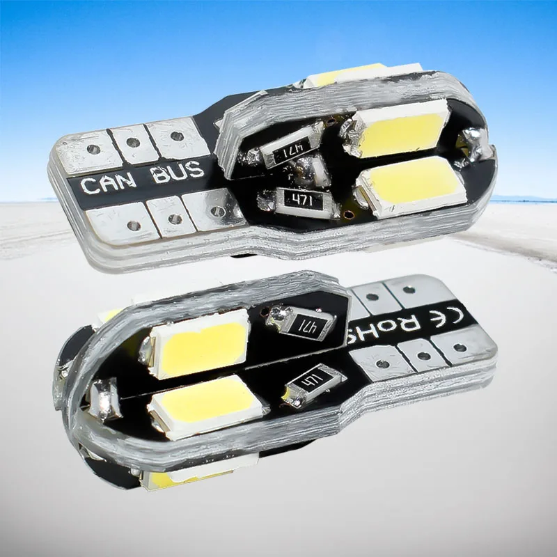 10 шт. T10 8 SMD 5630 Светодиодный Canbus без ошибок авто парковочные огни W5W 194 8SMD 5730