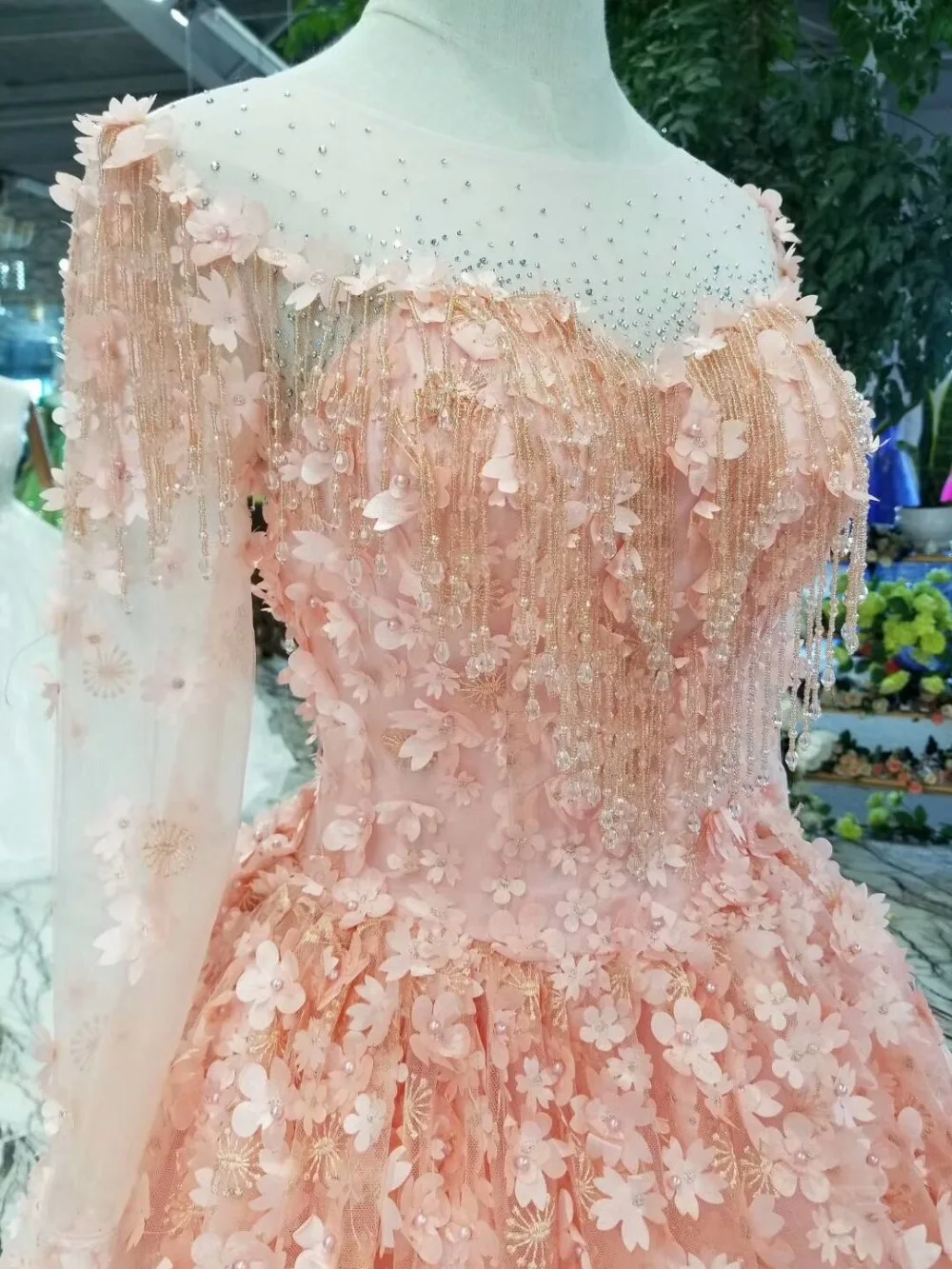 CloverBridal ручной работы с романтическими цветами жемчугом и кисточками