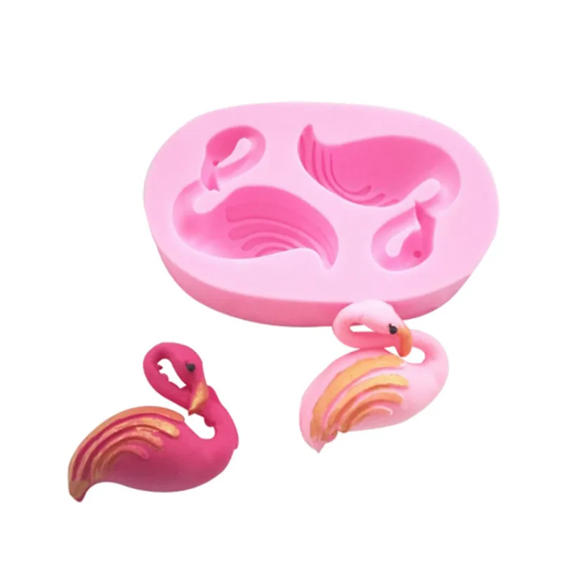 

Luyou 3D Flamingo Shape Silicone Mold Fondant Cake Mold Chocolate Candy Biscuits Moulds Wedding Decoration Baking Tools FM1430