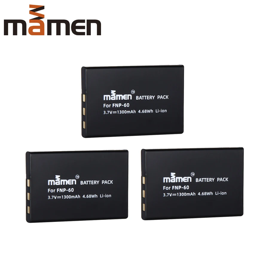Mamen 3 шт. Перезаряжаемые NP-60 FNP60 NP60 NP-30 CNP-30 цифровой аккумулятор для Fujifilm F601 зум 50i F410 F401 M603 F404 F603 D-Li2