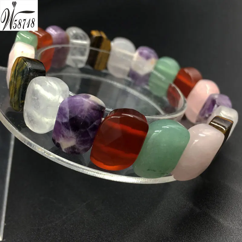 Jaspe G8529 Опал Jaspe кристалл золотой камень авантюрин унакит Howlite Flourite Сердолик художественные бусины стрейч браслет 71/" PWB639 - Окраска металла: Jaspe G8529