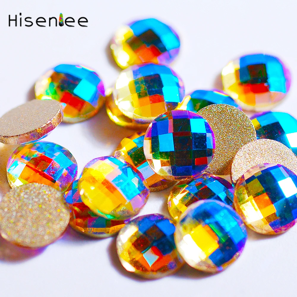 

Charm AB Color Rhinestone Flat Back Shaped Diamond Super Shiny Colorful Glass 3D Fashion Flash Nail Art DIY Design Decoration