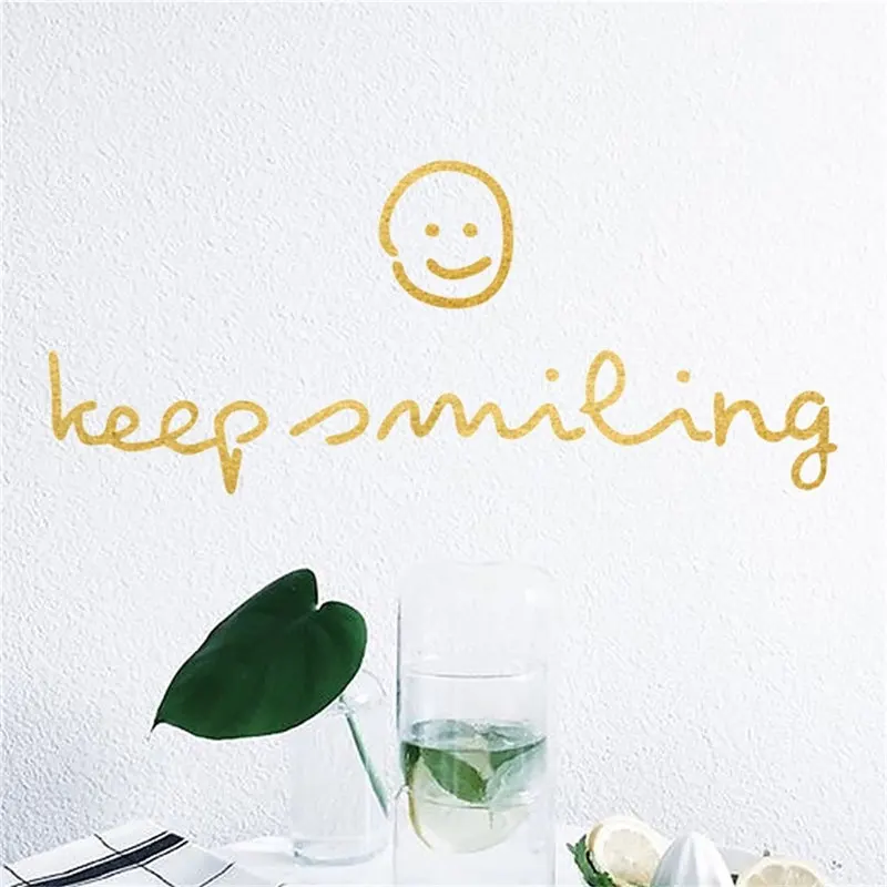 Стикеры с надписью Keep Smile Inspiration настенные наклейки для гостиной спальни детской