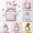 Мультфильм светящийся Наклейка на стену для выключателя DIY украшения флуоресцентный светится в темноте гостиная детская комната переключатель защитный чехол