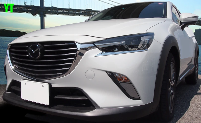 

Car head light cover,auto front light trim for mazda cx-3 2017 2018 ,ABS chrome,2pc/lot,car styling